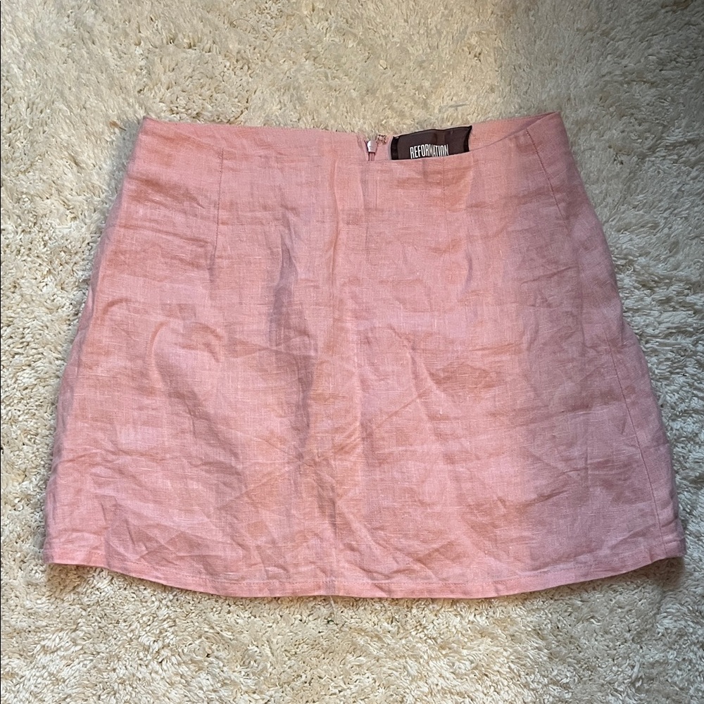Pink REFORMATION Mini Skirt